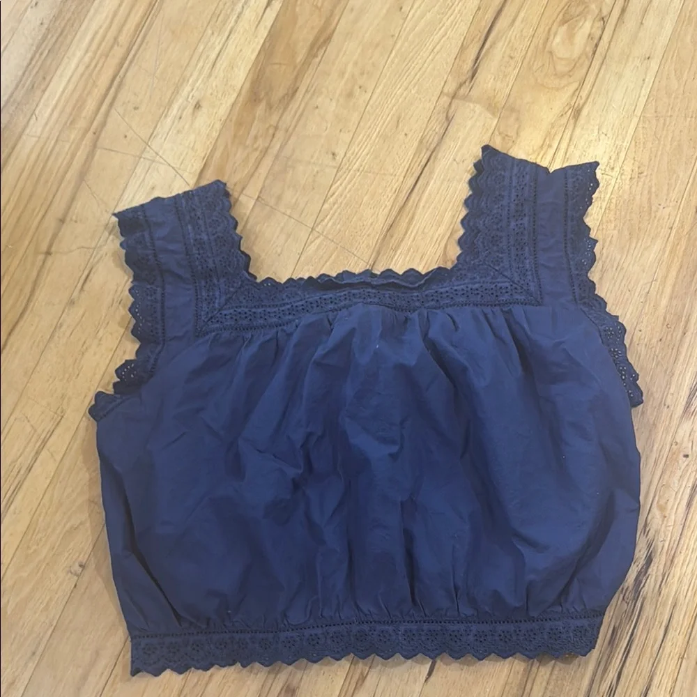 Doen Blue Sleeveless Bustier Blouse - Picture 3 of 4